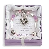 Sister, Friend, Forever Silver and Crystal Expressively Yours Bracelet