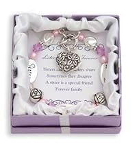 Clearly Charming Sister, Friend, Forever Silver & Crystal Expressively Yours Bracelet