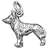 STERLING SILVER 3-D SIBERIAN HUSKY CHARM
