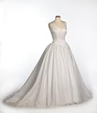 White Satin and Organza Wedding Gown