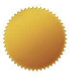 Gold Foil Starburst Seals, 100/pack