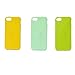 iphone 5s Case, Sosam 3 Pack Bundle of Clear Jelly Colorful Soft TPU GEL Protective Case Covers (Green , Yellow, Mint Green) for Apple Iphone 5 / 5s