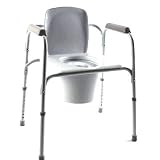 Invacare Single Pack All-In-One Gray Coated Steel Commode