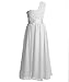 Fashion Plaza Girls A-line Chiffon One Shoulder Flower Girl Dress for Wedding K0078
