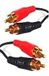 1m TWIN PHONO RCA Cable - Premium Quality / 24k Gold / Male to Male / Left & Right Audio / Stereo / 2RCA / 2xRCA