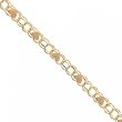 New 14K Yellow Gold Hearts Charm Anklet Adjustable 10IN