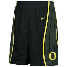 Oregon Ducks 2007 Black NCAA Screen Printed Replica Basketball Shorts By Nike Team Sports