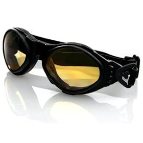 Bugeye Goggle, Black Frame, Amber Lens