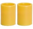 Flameless pillar candle 3 x 4 in yellow - set of two