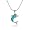 Eve's Addiction Genuine Opal and Sterling Silver Dolphin Pendant, 16 inches