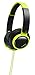JVC Victor Head-band Foldable Headphones | HA-S200-BG Black & Green (Japanese Import)