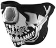 Zan Headgear Half Face Neoprene Face Mask Chrome Skull WNFM0023H