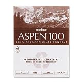 Boise Aspen 100% Recycled 8 1/2 x 11 Inch 20 lb White Office Paper 5,000 Count (054922)