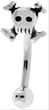 SKULL EYEBROW RING