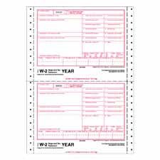 TOPS 2206C W-2 Tax Forms For Dot Matrix Printers/Typewriters, 6-Part, 24 Sets/Pack
