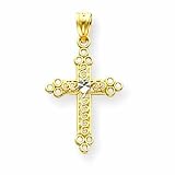 14k Mini Polished Cross Pendant