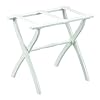 Gate House Furniture Item 1403 White Contoured Leg Luggage Rack with 3 White Nylon Straps 23 by 13 by 20-Inch
