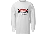 WARNING PROTECTED BY A HAFLINGER Adult Long Sleeve T-Shirt Various Colors