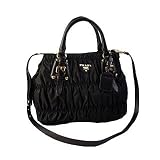 プラダ（PRADA） 2011～12年秋冬新作　2WAYシャーリング台形型バッグ　ブラック(Nero)(BN1792)　並行輸入