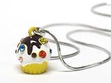 Yummy Yellow 3d Cupcake with Icing Charm Necklace with Crystals & Chocolate Silver Tone Yummy Yellow 3d Cupcake with Icing Charm Necklace with Crystals & Chocolate Silver Tone