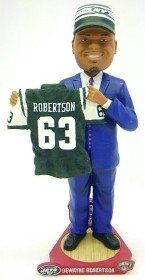 New York Jets Dewayne Robertson Draft Pick Forever Collectibles Bobble Head