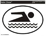 SWIMMING Oval Bumper Sticker