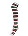 HDE Women's Extra Long Striped Socks Over Knee High Opaque Stockings (Red White Green Stripes)