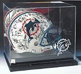 Full Size Football Helmet Display Case with Mirrored Back and Engraved NFL Team Logo