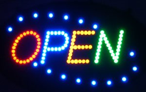 OPEN Four-color Window Display LED Message Sign