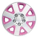 14" Wheel Trims Silver And Pink With FREE Security Ties