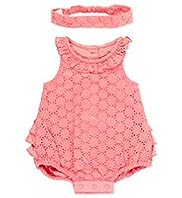 2 Piece Autograph Pure Cotton Broderie All-In-One with Headband