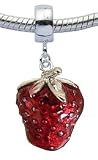 Tasty strawberry charm by GlitZ JewelZ ? - fits pandora & troll bracelets - hand polished and hand finished to fine jewellery standard