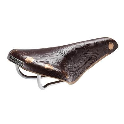 Brooks Saddles Team Professional Alpe D'Huez Bicycle Saddle (Men's, Chrome Rails, Antique Brown)