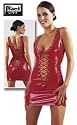 Red PVC Lace Up Mini Dress (UK 8 to 10)