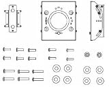 Chief Small Flat Panel Tilt-Adjustable Pole Mount Accessory TPA110 - Mounting kit ( adapter plate, pole mount ) for LCD display - mounting interface: 100 x 100 mm, 75 x 75 mm