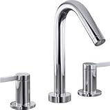 Kohler Double Handle Roman Tub Trim with Metal Lever Handles from the Stillness Series Polished Chrome - K-T954-4-CP