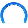 14 Gauge Light Blue 1/2" BIOPLAST Flexible Replacement Horse Shoe Circular Barbell