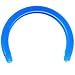 14 Gauge Light Blue 1/2 Bioplast Flexible Replacement Horse Shoe Circular Barbell