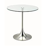 Adesso Coronet Accent Table, Satin Steel by Adesso