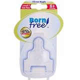 Born Free 2 Wide Silicone Nipples, Level 3 Fast Flow, 6 + Months by ClubNatural