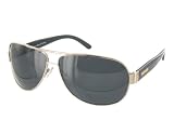 Mens Designer Fashion Polarized Sunglasses Shades with Free Hard Case - Black Lens and Bronze Frame
