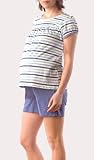 short sleeve baby doll / empire maternity short set