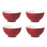 Emile Henry Cereal Bowls, Set of 4, Cerise