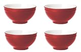 Emile Henry Cereal Bowls, Set of 4, Cerise