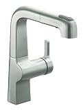 KOHLER K 6332 VS Evoke Single Control Pullout Secondary Kitchen Faucet, Vibrant Stainless 31gRsm ddTL. SL160 KOHLER K 6332 VS Evoke Single Control Pullout Secondary Kitchen Faucet, Vibrant Stainless