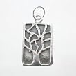 Rectangular Tree of Life Pendant in Sterling Silver with Oxidized Finish, #9183