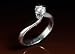 DVVS 0.25 ct Diamond Engagement ring 14k White Gold