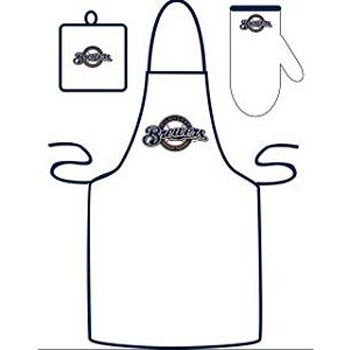Milwaukee Brewers Grilling Apron Set (Quantity of 1)