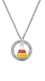 3-D Enamel Candy Corn Life's Poem Affirmation Ring Necklace