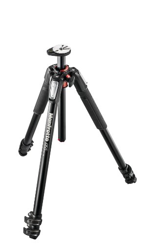Manfrotto MT055XPRO3 Treppiede 055, Colonna 90°, 3 Sezioni Alluminio, Nero